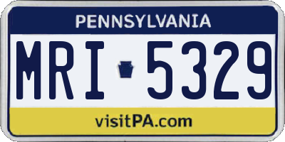 PA license plate MRI5329