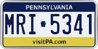 PA license plate MRI5341
