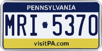 PA license plate MRI5370