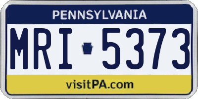 PA license plate MRI5373