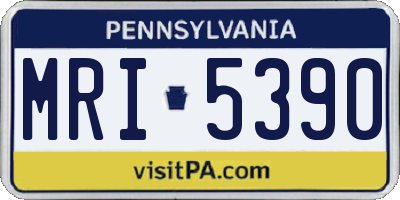 PA license plate MRI5390