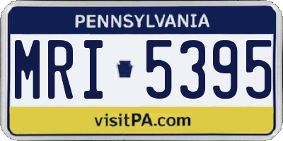 PA license plate MRI5395