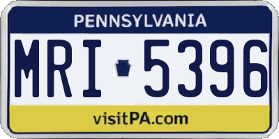 PA license plate MRI5396
