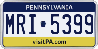 PA license plate MRI5399