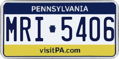 PA license plate MRI5406