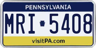 PA license plate MRI5408