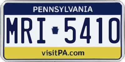 PA license plate MRI5410