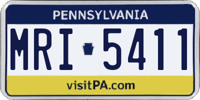 PA license plate MRI5411