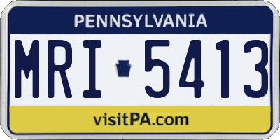 PA license plate MRI5413