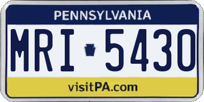 PA license plate MRI5430