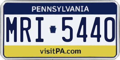 PA license plate MRI5440