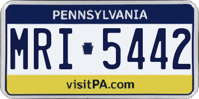 PA license plate MRI5442