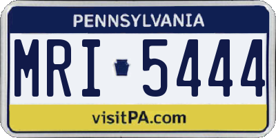 PA license plate MRI5444