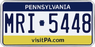 PA license plate MRI5448