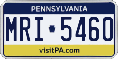 PA license plate MRI5460