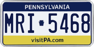 PA license plate MRI5468
