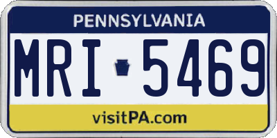 PA license plate MRI5469