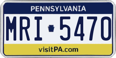 PA license plate MRI5470