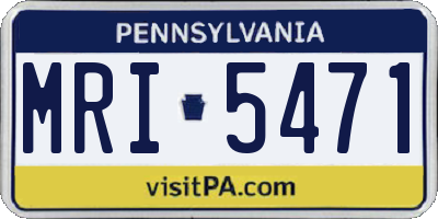 PA license plate MRI5471