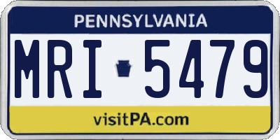 PA license plate MRI5479