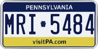 PA license plate MRI5484