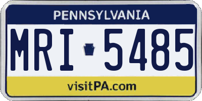 PA license plate MRI5485