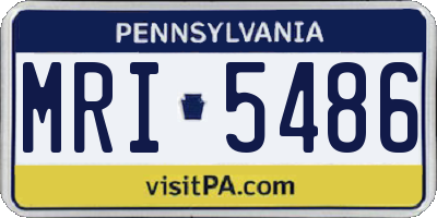 PA license plate MRI5486