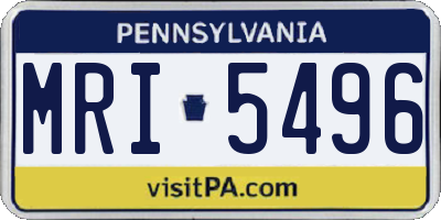 PA license plate MRI5496