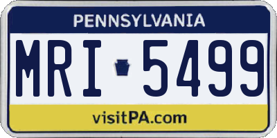 PA license plate MRI5499
