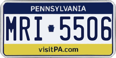 PA license plate MRI5506
