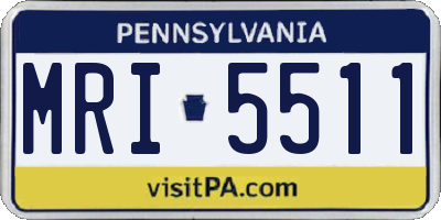 PA license plate MRI5511