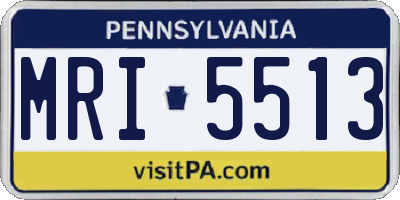PA license plate MRI5513