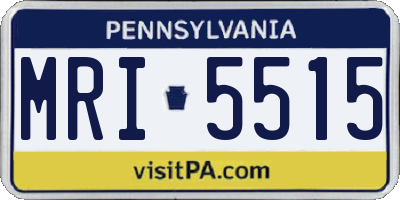 PA license plate MRI5515