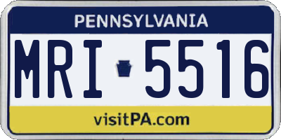 PA license plate MRI5516