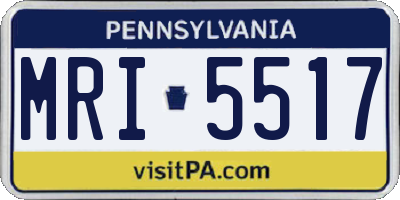 PA license plate MRI5517