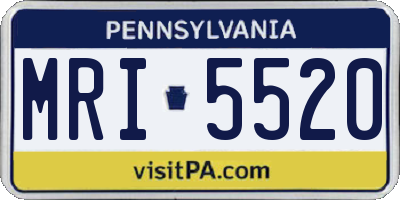 PA license plate MRI5520