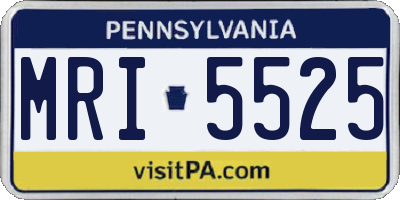 PA license plate MRI5525