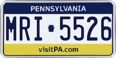 PA license plate MRI5526