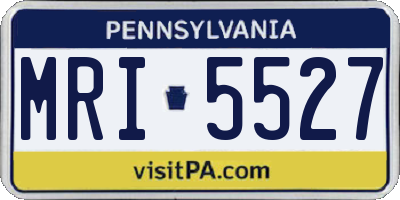 PA license plate MRI5527