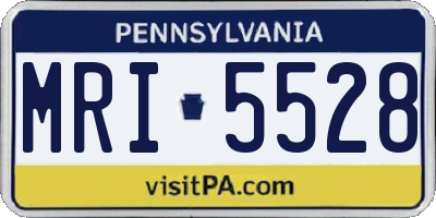PA license plate MRI5528