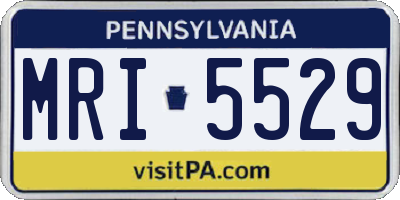 PA license plate MRI5529