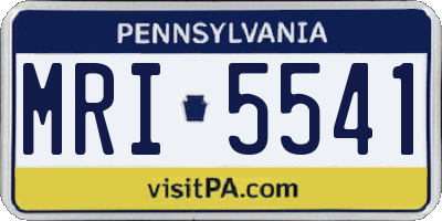 PA license plate MRI5541