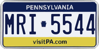 PA license plate MRI5544