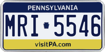 PA license plate MRI5546