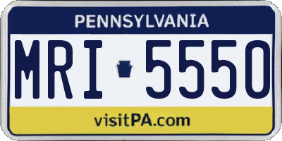PA license plate MRI5550