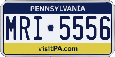 PA license plate MRI5556