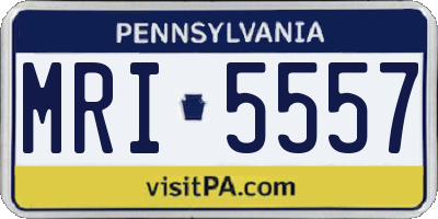 PA license plate MRI5557