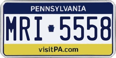 PA license plate MRI5558