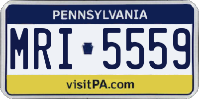 PA license plate MRI5559