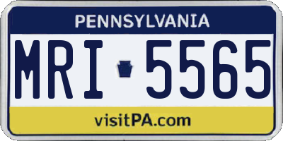PA license plate MRI5565